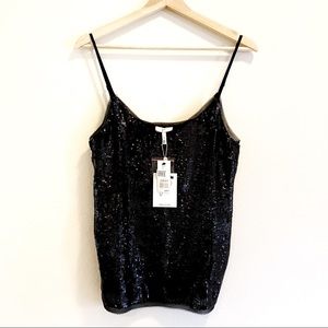 🆕 [JOIE] NWT Sequin Cami Blouse in Black (XS)